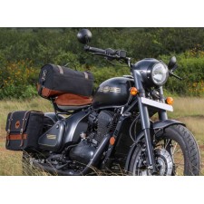 MOTOBRAŠNA ZADNÍ VELKÁ (NA ZADNÍ NOSIČ) - ČERNO-HNĚDÁ - ORIGINÁL - JAWA PÉRÁK